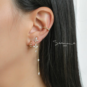 Theo Beaded Huggie Earrings