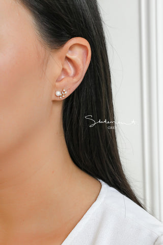 Crystal Leaf Earrings