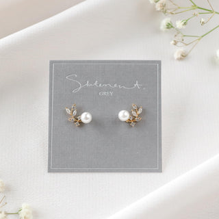 Crystal Leaf Earrings