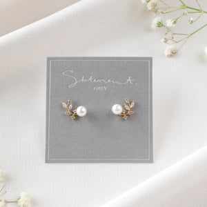 Crystal Leaf Earrings