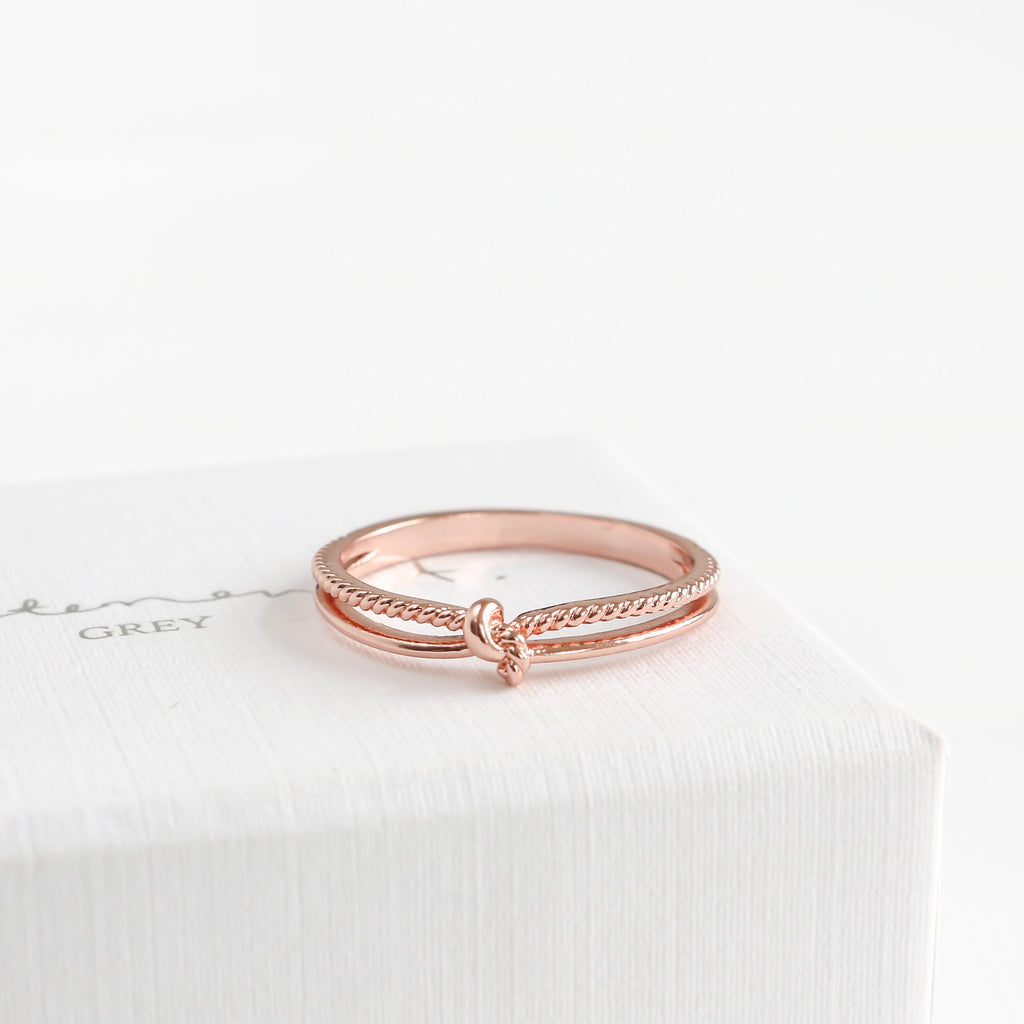 Beaded Knot Ring