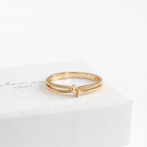 Beaded Knot Ring