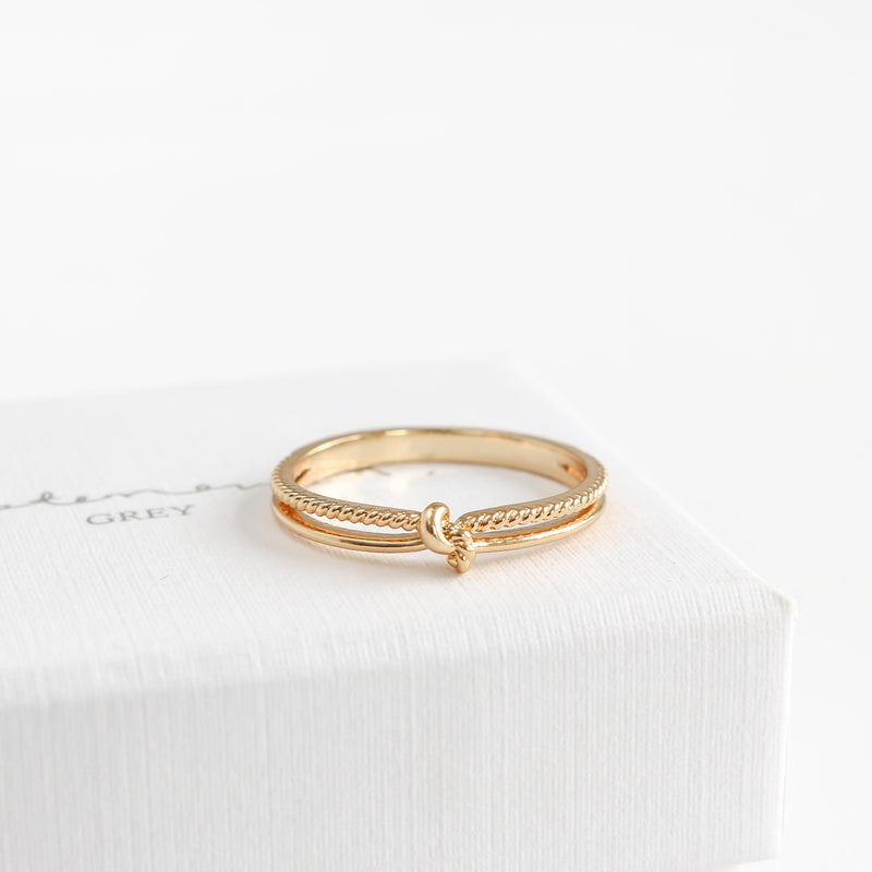 Beaded Knot Ring