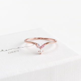 Verity Petal Pearl Ring