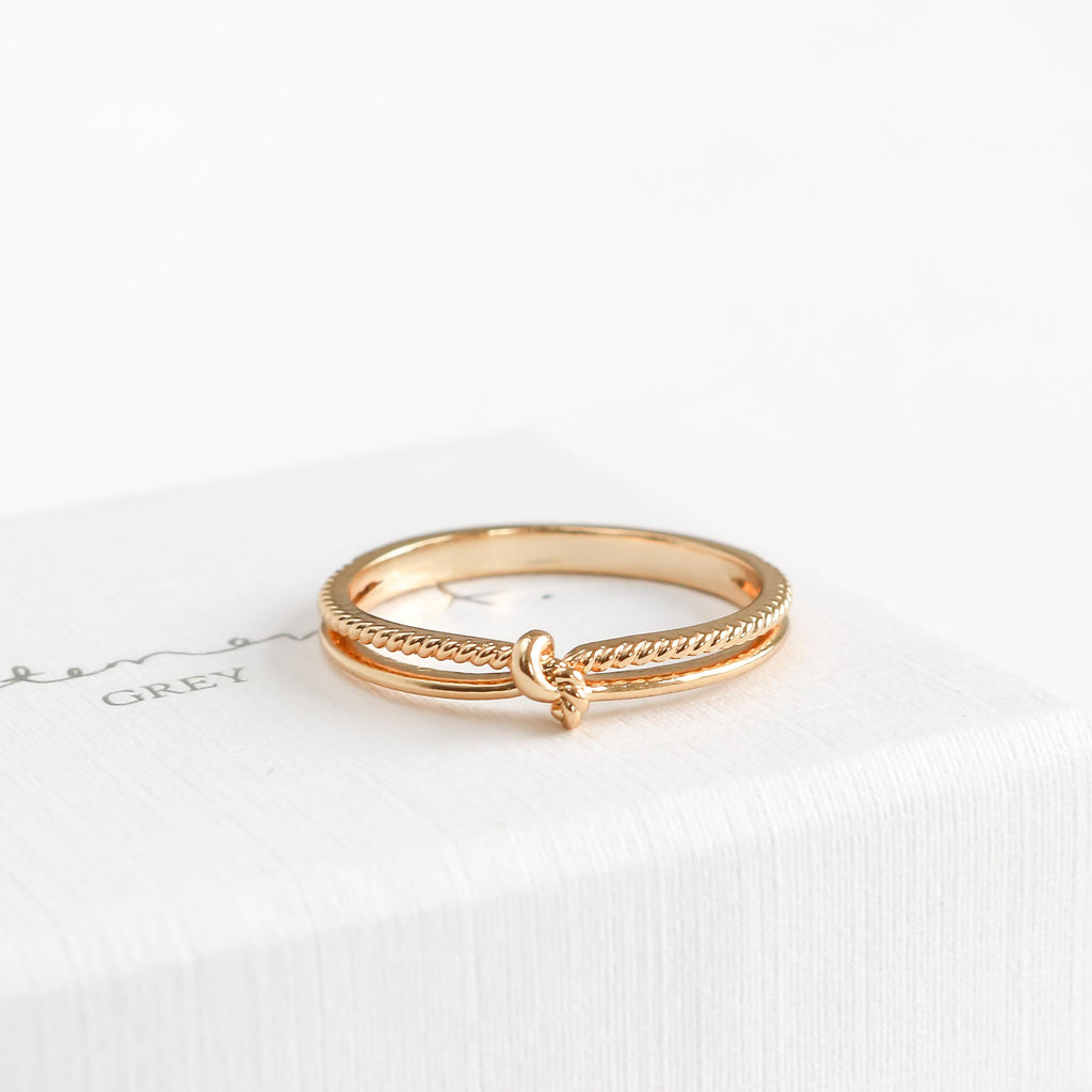 Beaded Knot Ring