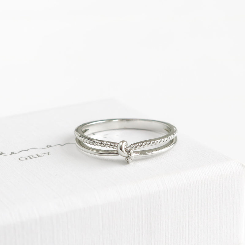 Beaded Knot Ring