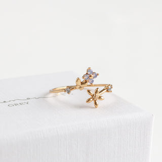 Daisy Butterfly Blossom Ring