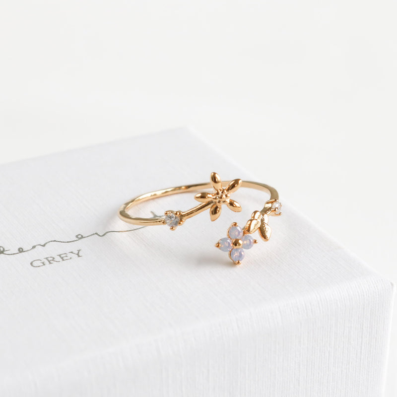 Daisy Butterfly Blossom Ring