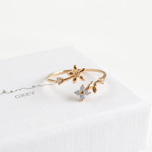 Daisy Butterfly Blossom Ring