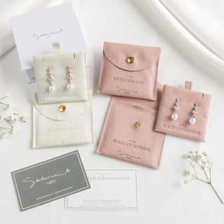 Mariella Crystal Pearl Drop Earrings with Gift Pouch