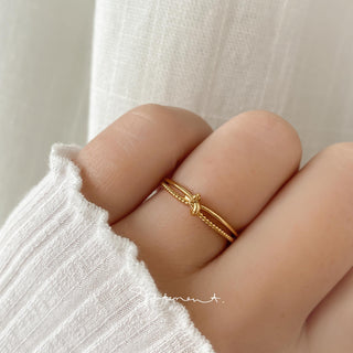Beaded Knot Ring