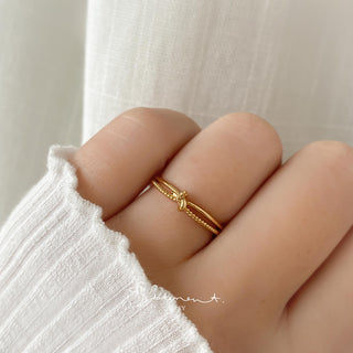 Beaded Knot Ring
