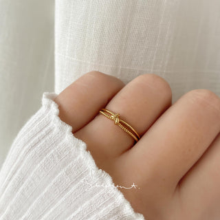 Beaded Knot Ring