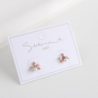 Dewdrop Sprig Pearl Earrings