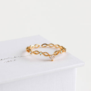 Chevron Heart Ring