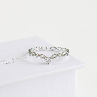 Chevron Heart Ring