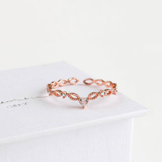 Chevron Heart Ring