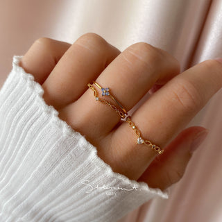 Chevron Heart Ring