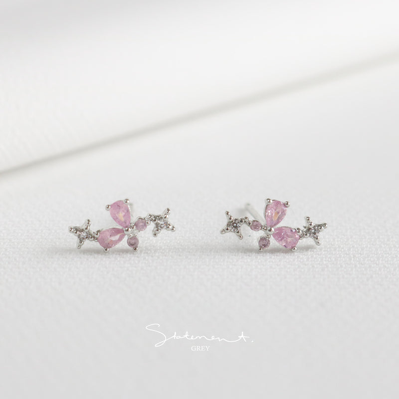 Rosie Pink Butterfly Earrings