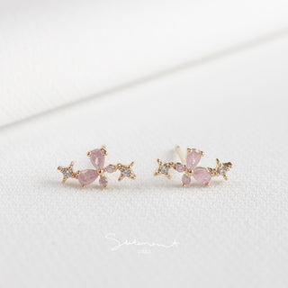 Rosie Pink Butterfly Earrings