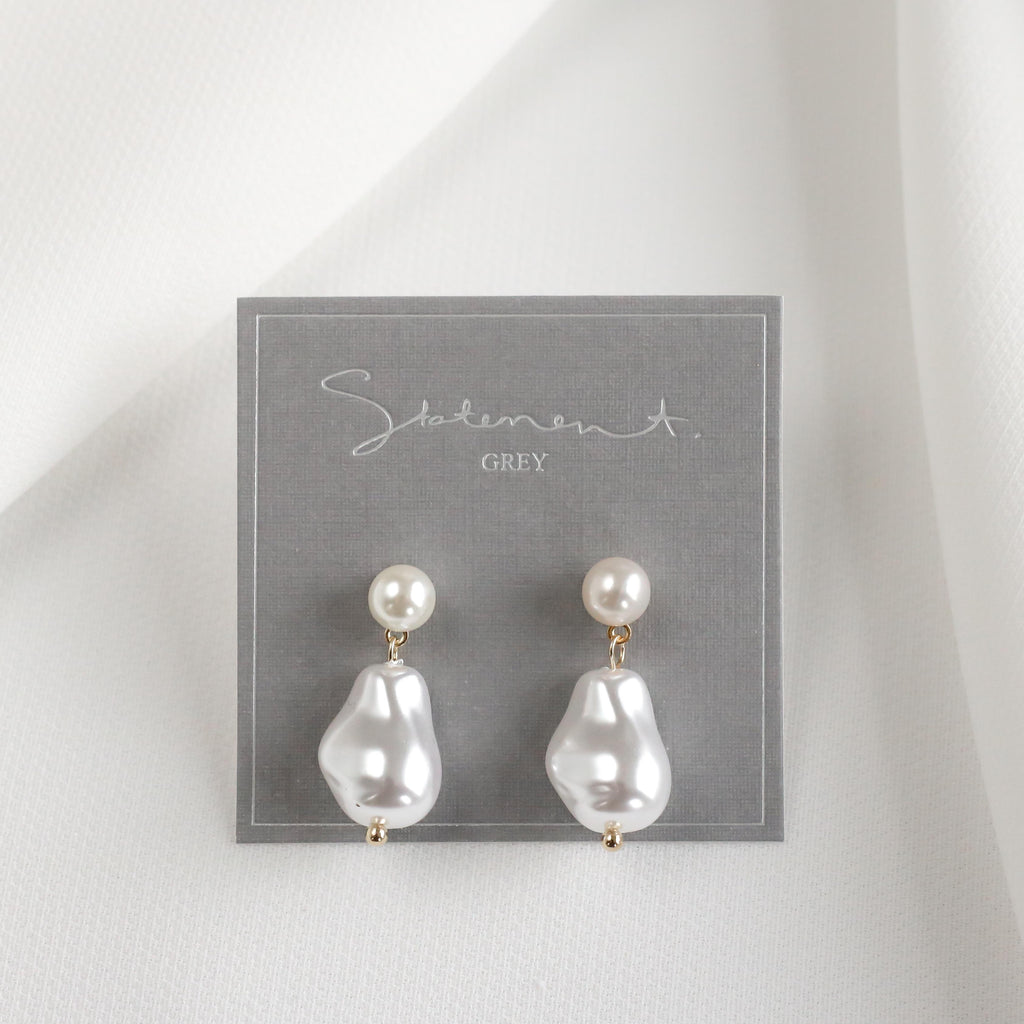 Duality Baroque Pearl Drop Earrings