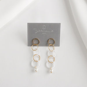 Greta Pearl Hoop Earrings