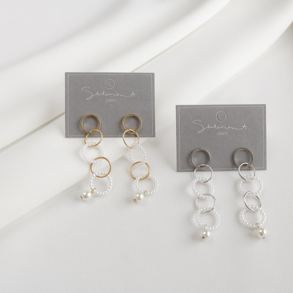 Greta Pearl Hoop Earrings