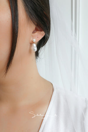 Duality Baroque Pearl Drop Earrings