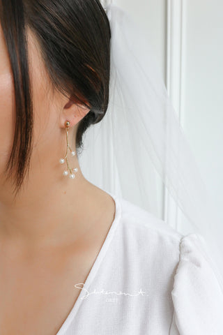 Pearl Branch Drop Earrings