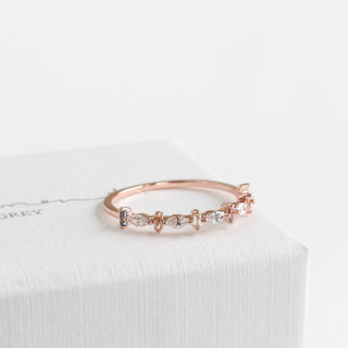 Colourful Baguette Marquise Half Eternity Ring