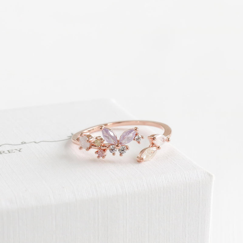 Purple Butterfly Ring