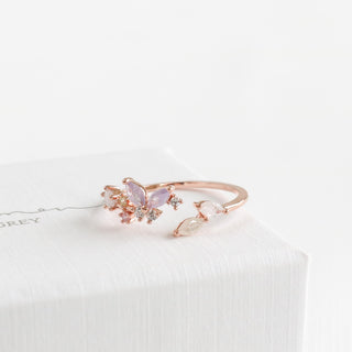 Purple Butterfly Ring