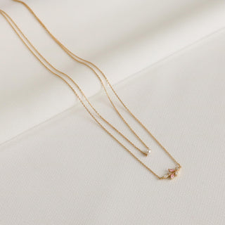 Dusk Leaf Branch Pearl Necklace