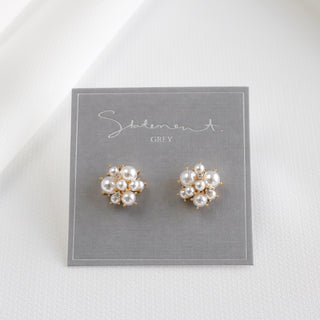 Dotty Pearl Cluster Earrings