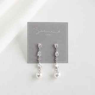 Como Crystal Pearl Drop Earrings