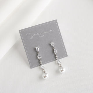 Como Crystal Pearl Drop Earrings