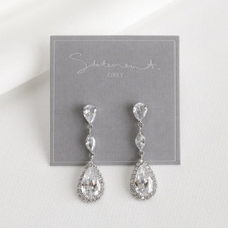 Scarlet Pear Drop Earrings