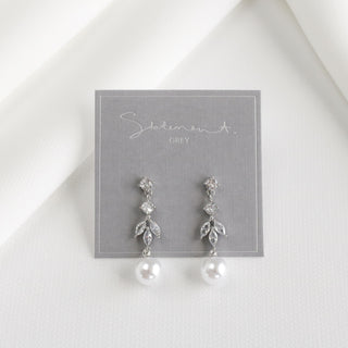 Mariella Crystal Pearl Drop Earrings