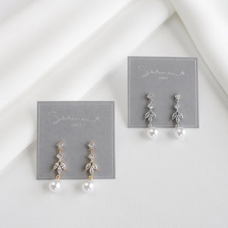 Mariella Crystal Pearl Drop Earrings