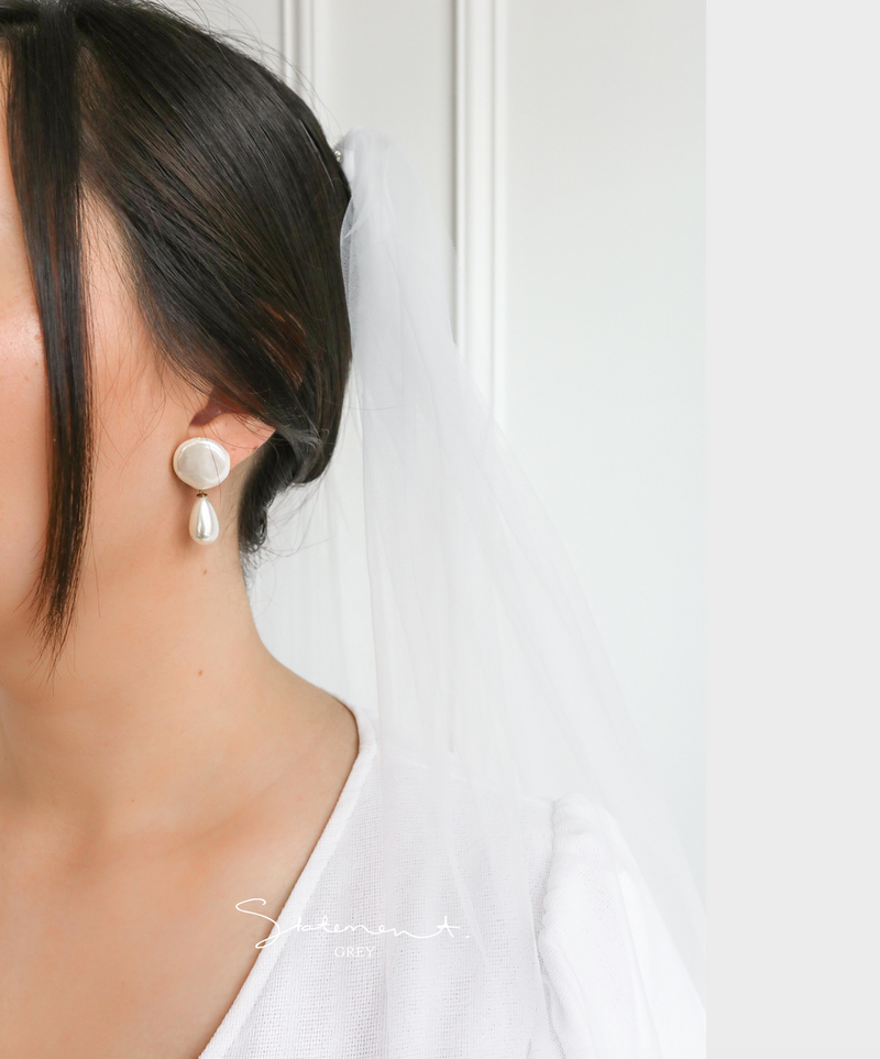 Blanc Coin Pearl Drop Earrings