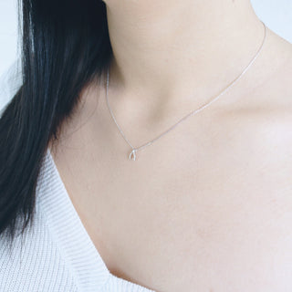 Wishbone Necklace - Sterling Silver