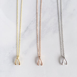 Wishbone Necklace - Sterling Silver