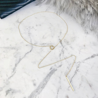 Circle Lariat - Sterling Silver