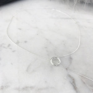Circle Lariat - Sterling Silver