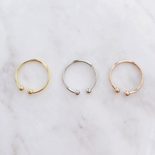 Parallel Ball Midi Ring
