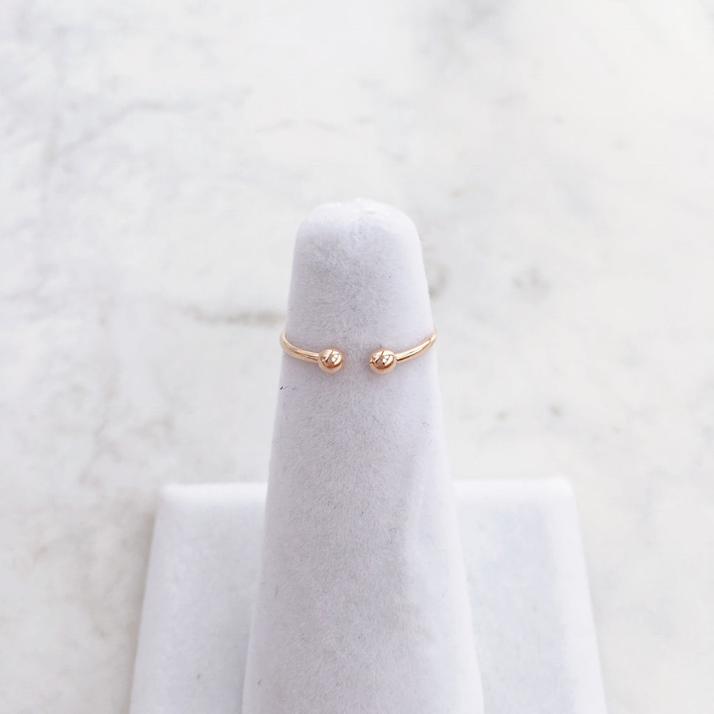 Parallel Ball Midi Ring