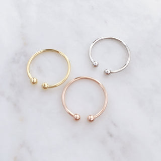 Parallel Ball Midi Ring
