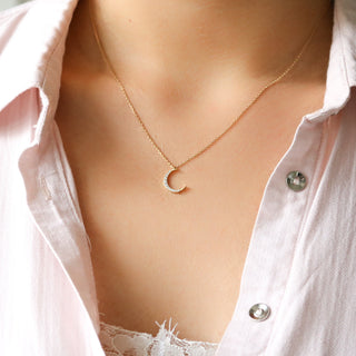 Moon Necklace - Sterling Silver