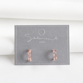 Theo Beaded Huggie Earrings