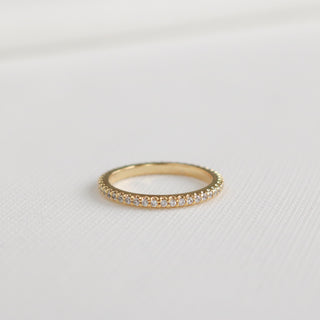 Rounded Pave Eternity Band Ring